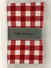14x108" Modern Polyester Fabric Outdoor Table Runner in Red