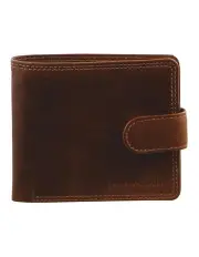 [PIERRE CARDIN] Rustic Leather Wallet in Cognac