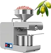 Commercial Automatic Oil Press Machine, Stainless Steel Cold & Hot Oil Extractor for Nuts/Seeds, High Yield Oil Press with ≤55dB for Peanut, Sesame, Walnut, Almond, Sunflower Seeds