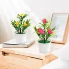 Lotus Artificial Bonsai Plastic Fake Plant Small Potted Plants Outdoor