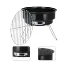 Mini Round Barbecue Grill Set Portable Iron Charcoal Grill For Home Kitchen TOH