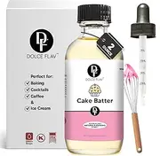 Dolce Flav Natural Cake Batter Extract 2 oz – Kosher, Sugar-Free, Concentrated Birthday Cake Flavor for Frosting, Cupcakes & Ice Cream, Includes Measured Dropper