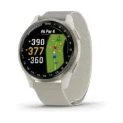 Garmin Unisex Cream Gold Aluminum Bezel Ivory Nylon Band GPS Smartwatch