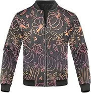 [GuoChe] Happy Halloween Colorful Pumpkin Rain Jacket Men Waterproof Lightweight Mens Windbreaker Rain Shell Jacket Men Sports