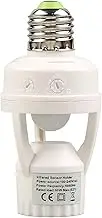 E27 Motion Sensor Light Socket, 10-300s Delay 6m Sensing Distance Compatible for Basement Garage Wardrobe Storeroom Staircase Front Porch