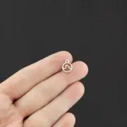 Bulk 60 Wave Antique Silver Tone Charms 2 Sided - SC549