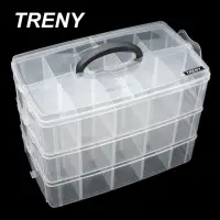 在飛比找momo購物網優惠-【TRENY】三層收納盒 特大 30格(收納箱 整理盒 零件