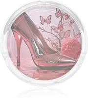 Glass Ashtray for Cigarettes Portable Decorative Modern Cigarette Ash Tray High Heeled Shoes Butterfly Round Cigar Ashtrays Holder Cute Cool Tabletop Ashtray for Office Home Indoor Outdoor