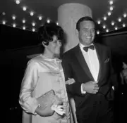 Fashion Model Ellie Graham Wearing A Button-Front Satin Coat Arm-I- Old Photo