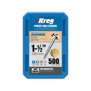 Kreg 38mm Zinc Fine Thread MaxiLoc Head Pocket-Hole Screws - 500 Pack