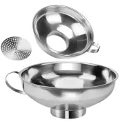 Walquicks 3 Pack Stainless Steel Canning Funnel with Strainer with Handlek, f...