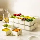 Large Capacity Refrigerator Storage Box Plastic Snack Food Container Fruits