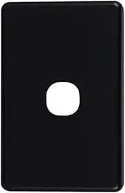4C | Classic 1 Gang Switch Polycarbonate Cover Plate - Black Colour