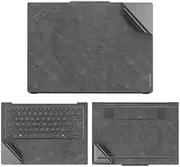 Jarttarn Laptop Decal Cover Compatible with 15.3'' Lenovo ThinkPad X9 15 Aura Edition 2025, Anti-Scratch Sticker Three Sided Leather Notebook Film (Gray)