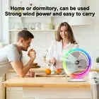 USB Charging Colorful LED Desk Fan With Gradient Ambient Light 3-Speed Win 3 AU