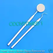 2 Pcs Dental Tartar Calculus Plaque Remover,Tooth Scraper & Dental Mirror,Pr-158