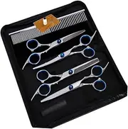 Dog Hair Styling Scissors Set 8pcs Stainless Steel Professional Pet Hairdressing Easy to Use