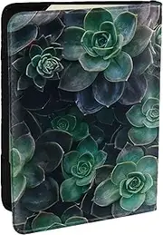 [JEJEA] Succulent Plants Print Travel Organizer Credit Cards Case Passport BookPassport Holder Cover Wallet forTraveling,, Black, One Size