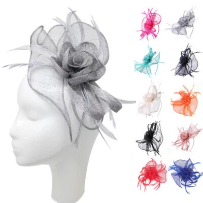 Flower Headband Fascinator Hat Alice band Wedding Ladies Day Race Royal Ascot UK