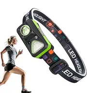 Headband Flashlight - Cycling Headband Light - Rechargeable Headlight for Running, Camping, Lightweight Headlight with Comfortable Headband