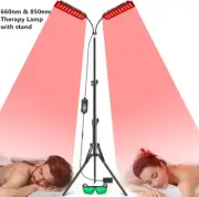 Single/Dual Infrared Lamps with Stand 660nm Red and 850nm Red Light Therapy Lamp