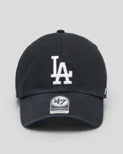 [Forty Seven] Forty Seven Men's Los Angeles Dodgers 47 Clean Up Cap in Black One Size Black