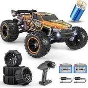 HAIBOXING Brushless Remote Control Car 16890A 1/16 RC Car 48 km/h Top Speed, Hobby Remote Controlled Car for Adults and Boys All Terrain Off-Road Truck with Spare Paddle Tires for Sand Land