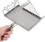 ElgnAura Camping Toaster, Stainless Steel Camping Stove Toaster,Folding Camp Fire Toaster Foldable Outdoor Stovetop Toaster with Stable Structure, Ideal for Picnics, Fishing, and Hiking Adventures