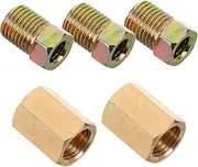 Brass Fitting Assortment Kit 3pcs Brake Line Connector Brackets High Pressure Resistant Easy Installment Safety for Cars