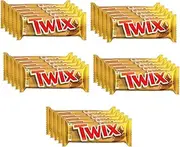 Twix Caramel Cookie Chocolate Bar, Loaded with Soft Nougat, Chewy Caramel, & Crunchy Cookie, Premium Chocolate Pack for Sharing with Family & Friends, 50Gram, Pack of 25