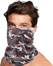 [Generic] Face Gaiter,Windproof Facial Bandana - Breathable Ice Silk Facial Cover with UV Protection for Motorcycle Running Hiking Cycling Camping