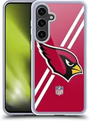 Head Case Designs Officially Licensed NFL Stripes Arizona Cardinals Logo Soft Gel Case Compatible with Samsung Galaxy S24+ 5G
