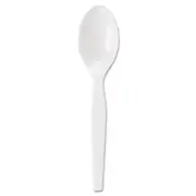 Dixie Individually Wrapped Polystyrene Cutlery, Teaspoons, White, 1000/Carton