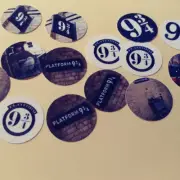 Pre Cut One Inch HARRY POTTER PLATFORM 9 3/4 Bottle Cap Images! FREE SHIP