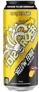 Faction Labs Disorder Energy Yellow Fever Pine Lime Flavour Energy Drink 24 x 500ml