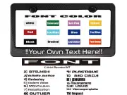 Custom Personalized Carbon Fiber License Plate Frame with Cap (Fit Front Only)