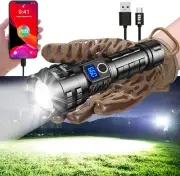 Worlds Brightest Flashlight 200000 lumens OLED Charging Display Best