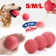 Bite Dog Puppy Pet Rubber Ball Fetch Chew Play Solid Training Toy
