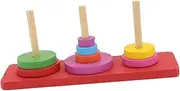 VILLFUL Parrot Intelligence Toy Wooden Stacking Ring Bird Toys for Cockatiel Bird Training Toys Interactive Bird Plaything