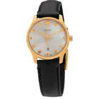 Gucci YA126589 G-Timeless 29MM Women's Black Leather Watch