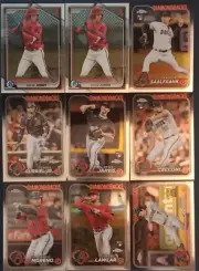 2024 Topps Chrome/Bowman Chrome Team Lot Arizona Diamondbacks 10 Cards - Carroll