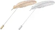 [PACKOVE] Fashionable Tie Pin Brooches Set of Collar Stay Bars for Dressy Outfits