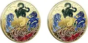 Binxind 2X Ancient Mythical Creatures Lucky Coin Lottery Ticket Scratcher Tool