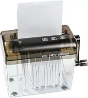 JIKIOU Mini Hand Shredder Portable Paper Shredder Manual Shredder Documents Paper Cutting Tool Home Office Desktop Stationery Black