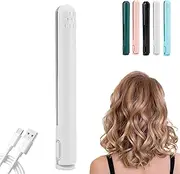 Dualglam Mini Dual-Purpose Curling Iron, Dualglam Mini Curling Iron, Dualglam Curling Iron, Dual Glam Mini Curling Iron, Cozy Home Curling Iron Mini, and Flat Iron, for All Hair Types (White)