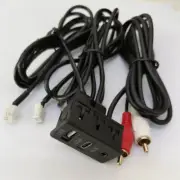 Car 4 Pin 6 Pin to USB+TYPE-C+AUX Socket Panel Fit For Android Navigation Black (for: Subaru)
