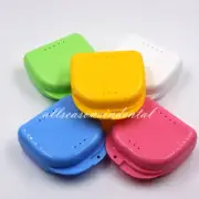 5 Pcs Dental Denture Storage Box Retainer Orthodontic Dental Case 5 Colors