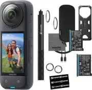 Insta360 X4 8K Waterproof 72MP 360° VR Action Camera Glass Lens Stick Battery