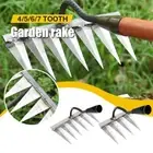 Weeding Hoe Rake Steel Harrow Grasping Raking Loosening Garden Farm Tool