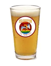 Led Zeppelin - US Tour 1975 - Rock and Roll - 16oz Pint Beer Glass Pub Barware